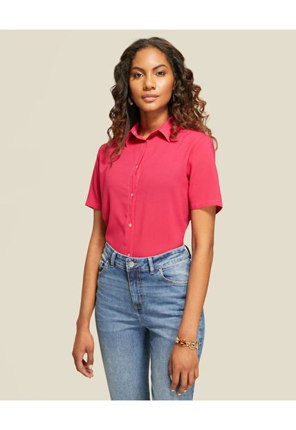 Camisa Para Mujer Manga Corta Color Fucsia Marca Patprimo #30010168