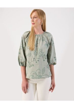 Blusa  Para Mujer Manga 3/4 Color Verde Marca Patprimo #30123568