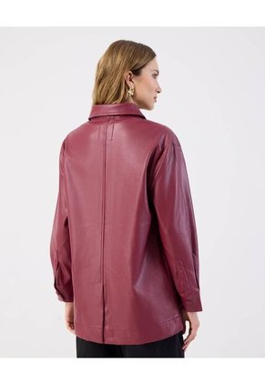 Chaqueta Para Mujer Pu Color Vino Marca Patprimo #30080588