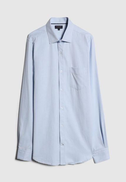 Camisa Para Hombre Manga Larga Sin Bolsillo Cuello Italiano Color Azul Claro Marca Patprimo #44012575