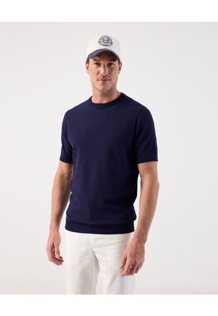 Camiseta  Para Hombre Manga Corta Cuello Redondo Color Azul Marca Patprimo #44090959