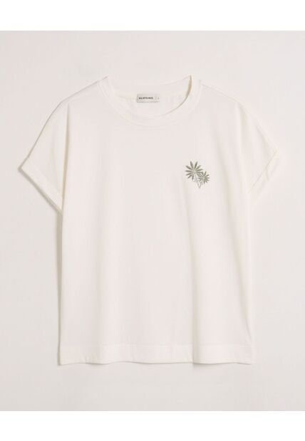 Camiseta  Para Mujer Manga Corta Cuello Redondo Color Crema Marca Patprimo #30093798