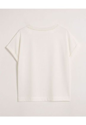 Camiseta  Para Mujer Manga Corta Cuello Redondo Color Crema Marca Patprimo #30093798