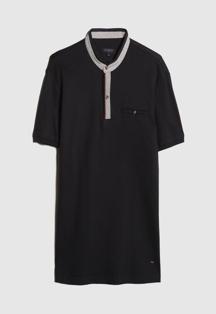 Polo Para Hombre Cuello Mao Con Bolsillo Color Negro Marca Patprimo #44112570