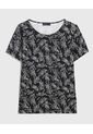 Camiseta Manga Corta Estampada  Para Mujer Gris Patprimo de Patprimo