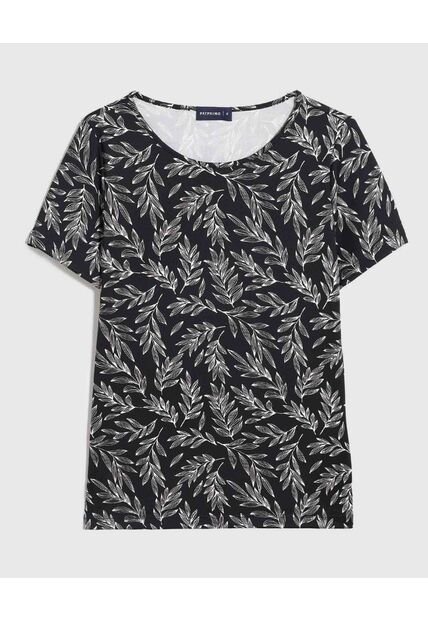 Camiseta Manga Corta Estampada  Para Mujer Gris Patprimo