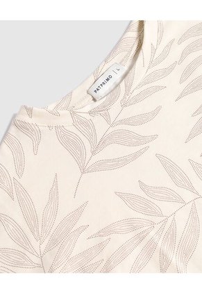 Camiseta  Para Mujer Manga Corta Cuello Redondo Color Crema Marca Patprimo #30093800