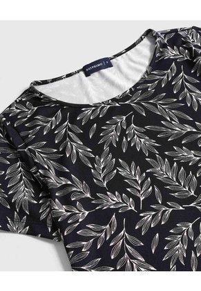Camiseta Manga Corta Estampada  Para Mujer Gris Patprimo