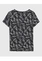 Camiseta Manga Corta Estampada  Para Mujer Gris Patprimo de Patprimo