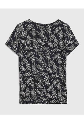 Camiseta Manga Corta Estampada  Para Mujer Gris Patprimo