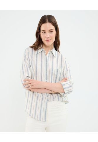 Camisa Para Mujer Manga Larga Color Azul Marca Patprimo #30010699 Patprimo