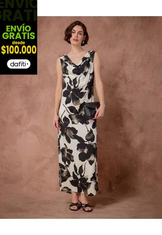 Vestido  Para Mujer M/Sisa Largo Color Negro Marca Patprimo #30171085 Patprimo