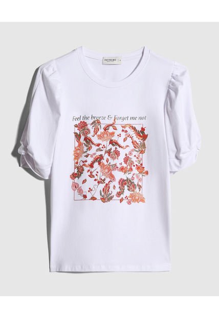 Camiseta Para Mujer Manga Corta Cuello Redondo Color Blanco Marca Patprimo #30093592