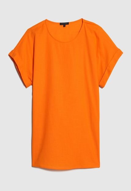 Blusa Para Mujer Manga Corta Color Naranja Marca Patprimo #30123273