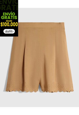 Short Para Mujer Multiusos Plano Color Café Marca Patprimo #30190076 Patprimo