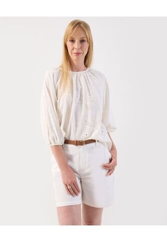 Blusa  Para Mujer Manga 3/4 Color Blanco Marca Patprimo #30123568 Patprimo