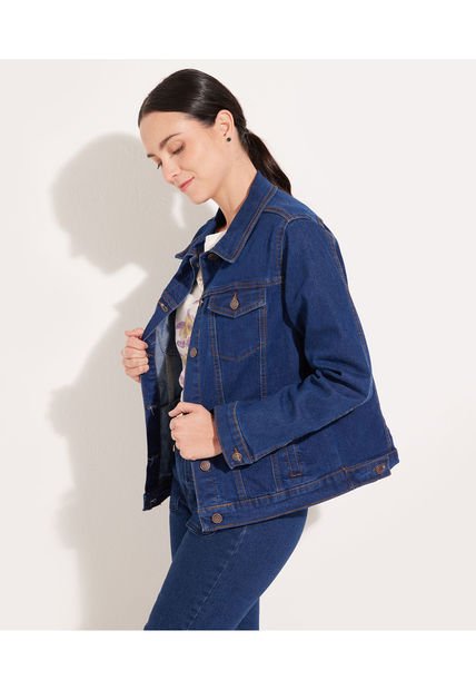 Chaqueta Para Mujer Trucker Color Azul  Marca Patprimo #30080462