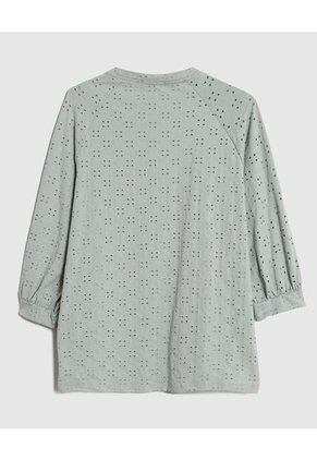 Camiseta  Para Mujer Manga 3/4 Cuello Redondo Color Verde Marca Patprimo #30093801