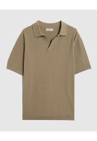 Polo  Para Hombre Cuello Maquina Sin Bolsillo Color Café Marca Patprimo #44112774 Patprimo