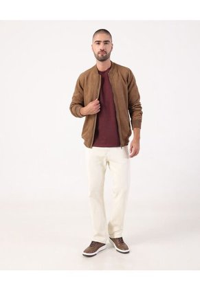 Camiseta Texturizada De Cuello Redondo   Para Hombre Vino Patprimo