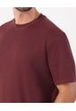 Camiseta Texturizada De Cuello Redondo   Para Hombre Vino Patprimo de Patprimo