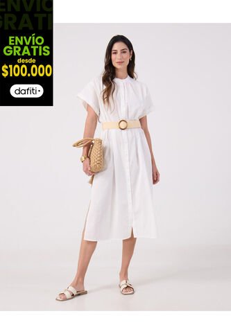 Vestido Para Mujer M/C Medio Color Blanco Marca Patprimo #30171083 Patprimo