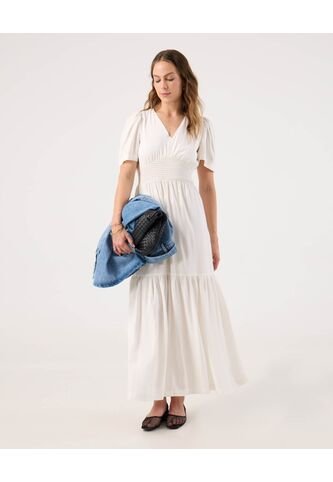 Vestido Para Mujer M/C Medio Color Crema Marca Patprimo #30171051 Patprimo