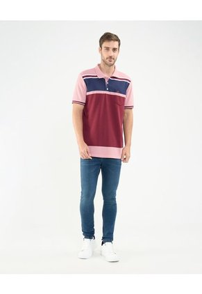 Polo Para Hombre Cuello Tejido Con Bolsillo Color Vino Marca Patprimo #44112629