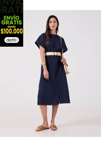 Vestido Para Mujer M/C Medio Color Azul Marca Patprimo #30171083 Patprimo