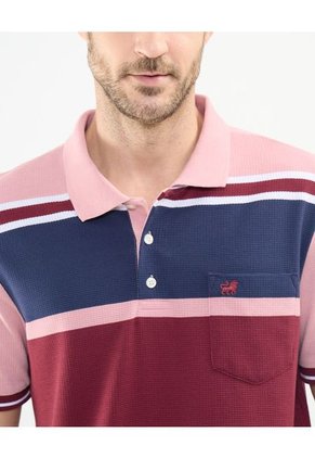 Polo Para Hombre Cuello Tejido Con Bolsillo Color Vino Marca Patprimo #44112629