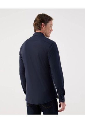 Camisa  Para Hombre Manga Larga Sin Bolsillo Cuello Italiano Color Azul Marca Patprimo #44013184