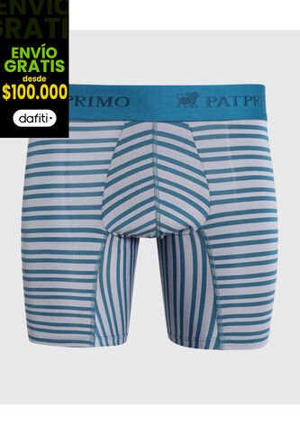 Boxer X1 Para Hombre Fleat Seamer Medio Color Azul Marca Patprimo #44000199 Patprimo