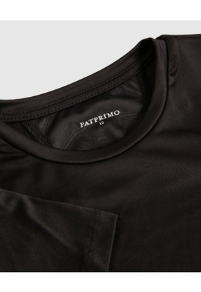Camiseta Deportiva En Malla  Infantil Niña Negro Patprimo