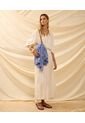 Vestido Largo Camisero Con Bolsillos   Para Mujer Crema Patprimo de Patprimo