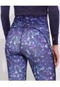 Leggings Estampado, Medio Con Tiro Alto Y Cortes Laterales  Para Mujer Azul Patprimo de Patprimo