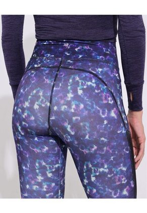 Leggings Estampado, Medio Con Tiro Alto Y Cortes Laterales Para Mujer Azul Patprimo