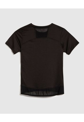 Camiseta Deportiva En Malla  Infantil Niña Negro Patprimo