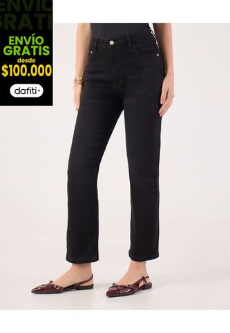 Jean Para Mujer Straight Color Negro Marca Patprimo #30160482 Patprimo