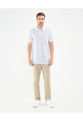 Polo Para Hombre Cuello Tejido Con Bolsillo Color Blanco Marca Patprimo #44112666