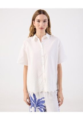 Camisa Para Mujer Manga Corta Color Blanco Marca Patprimo #30010754