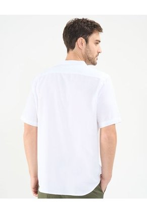Camisa Para Hombre Manga Corta Sin Bolsillo Cuello Neru Color Blanco Marca Patprimo #44013090