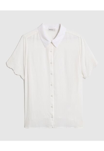 Camisa  Para Mujer Manga Corta Color Blanco Marca Patprimo #14010202