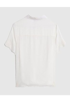 Camisa  Para Mujer Manga Corta Color Blanco Marca Patprimo #14010202