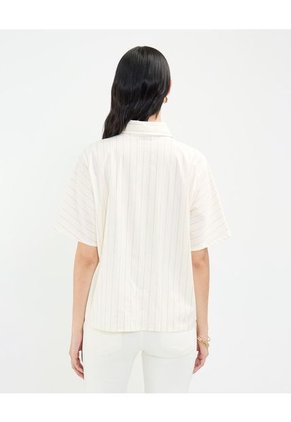 Camisa Para Mujer Manga Corta Color Crema Marca Patprimo #30010687