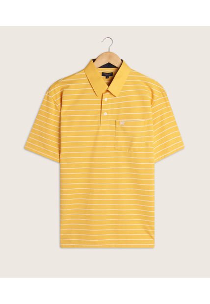 Polo Para Hombre Cuello Maquina Con Bolsillo Color Amarillo Pastel Marca Patprimo #44111106