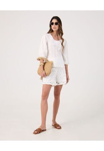 Short Para Mujer Multiusos Plano Color Blanco Marca Patprimo #30190077 Patprimo