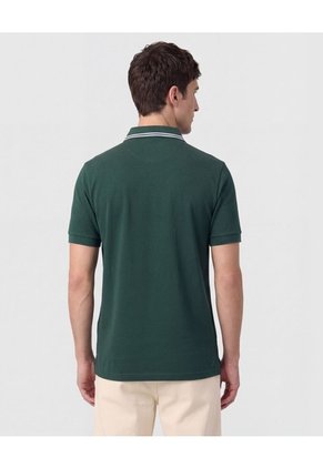 Polo Con Pechera En Contraste Para Hombre Verde Patprimo