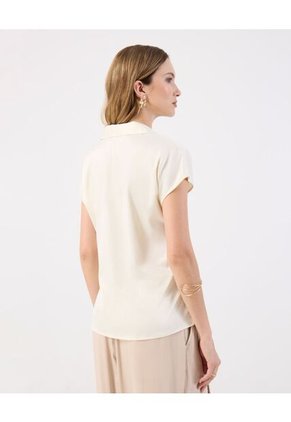 Blusa  Para Mujer Manga Corta Color Crema Marca Patprimo #30123626