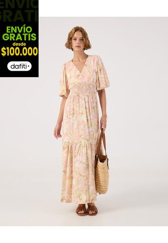 Vestido Para Mujer M/C Medio Color Rosa Marca Patprimo #30171065 Patprimo