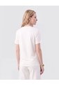 Camiseta Con Bordado De Cordón Para Mujer  Para Mujer Blanco Patprimo de Patprimo